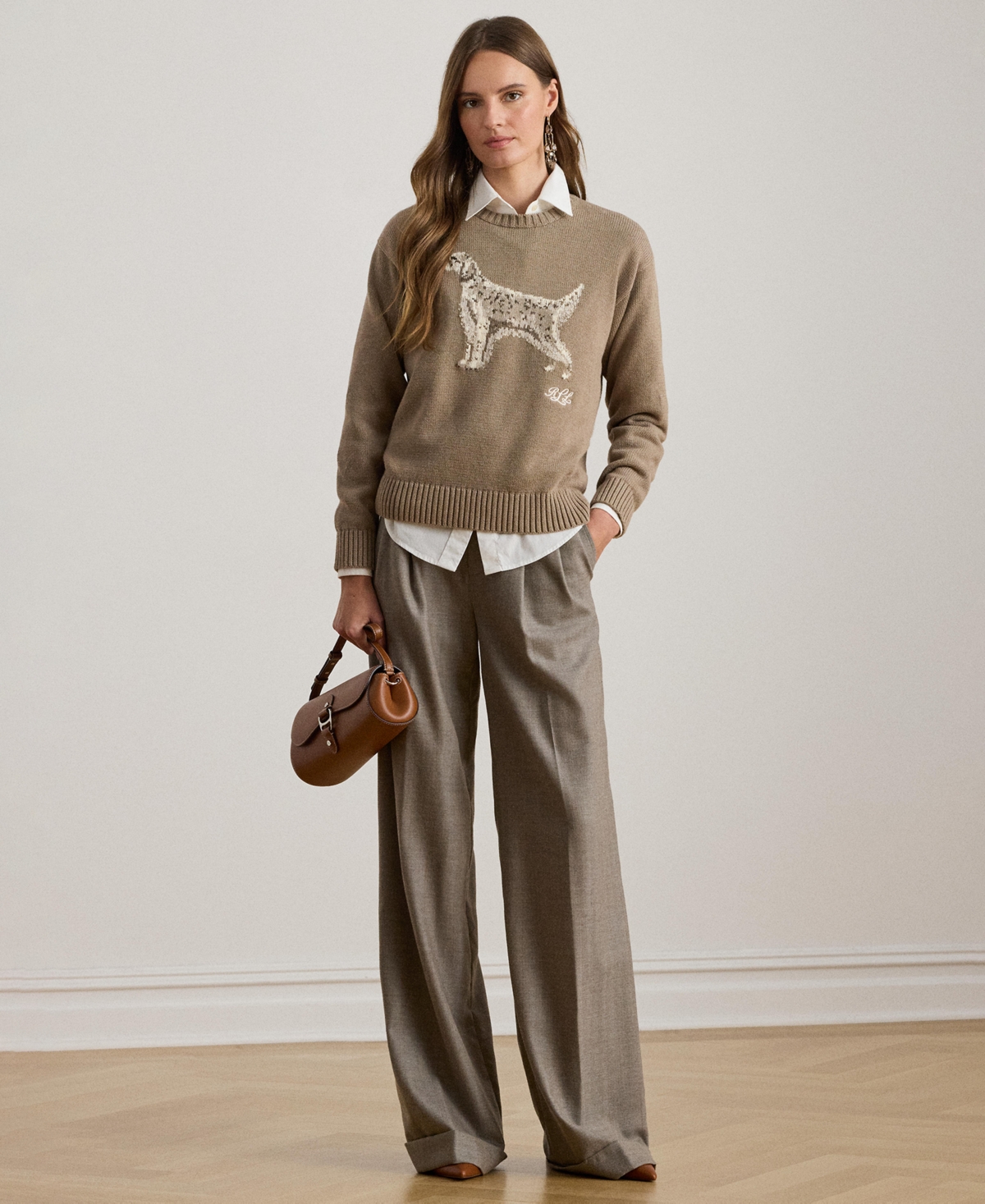 Ralph Lauren Intrised Sweater In Neutral