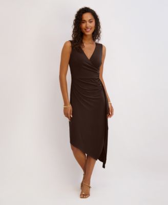 kensie - Women's Asymmetrical Midi Dress