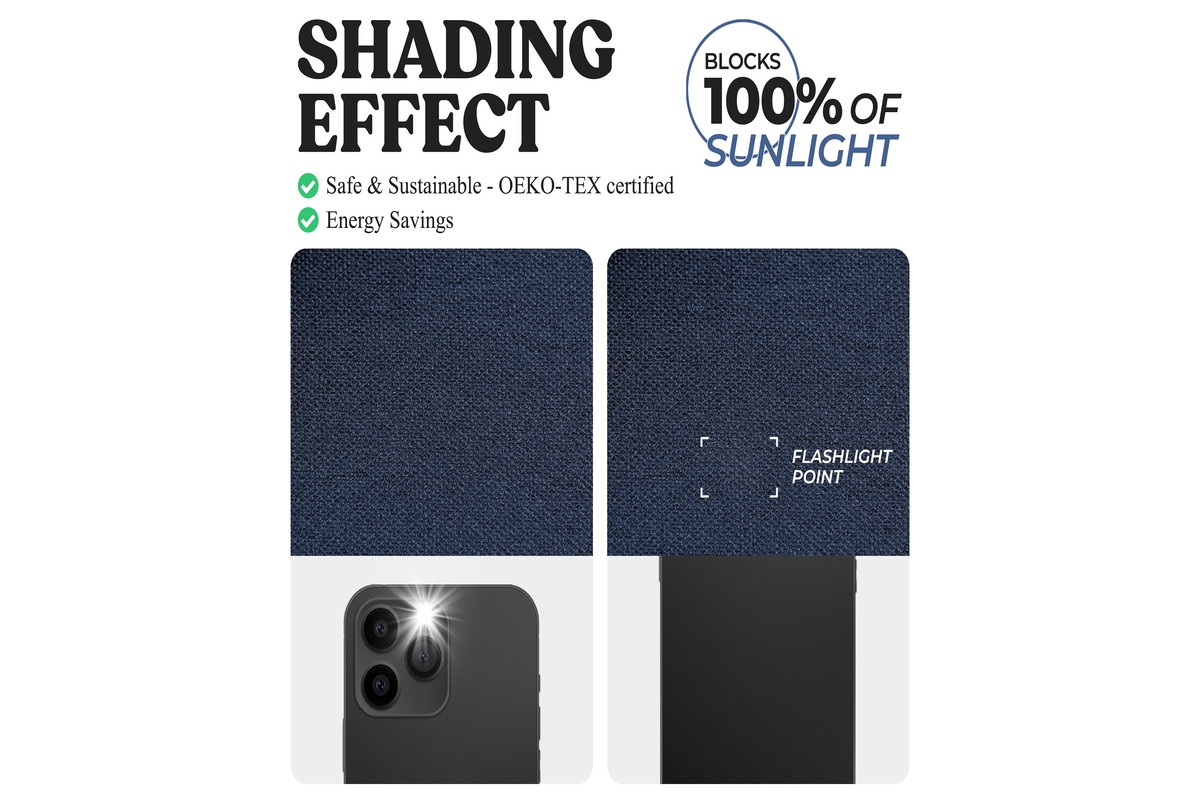 Superior Neal 100% Blackout Solid Machine Washable Curtains, Set of 2 Panels