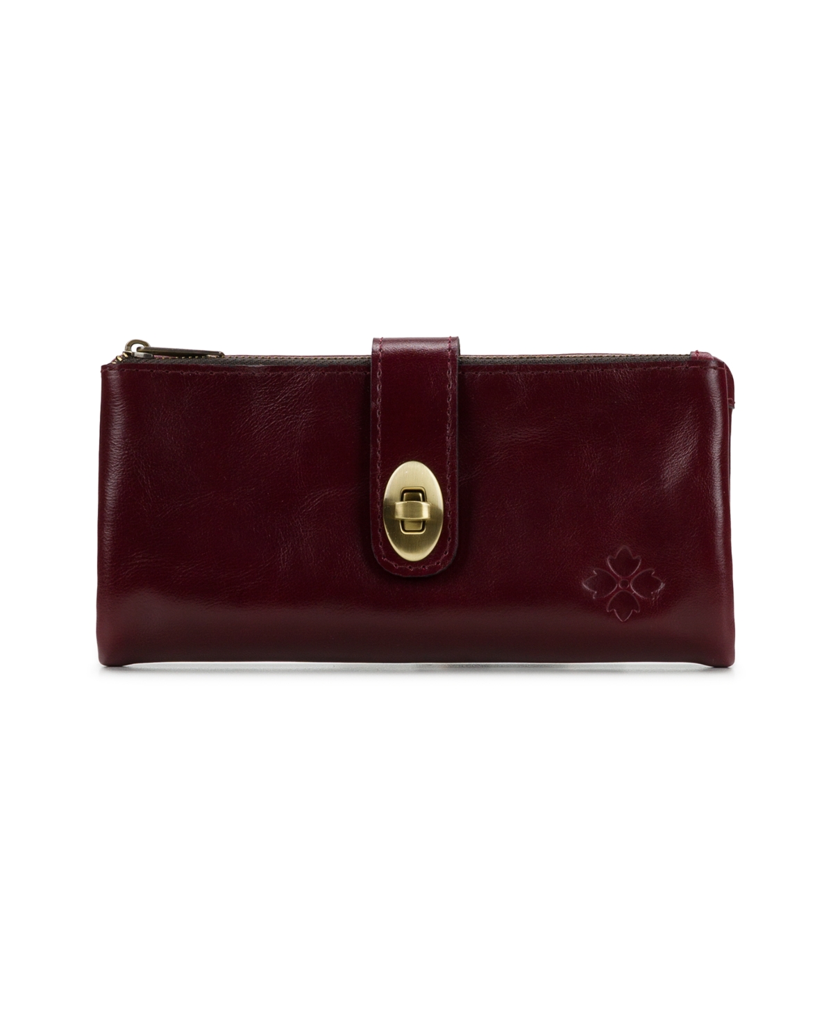 Patricia Nash Annesley Leather Wristlet In Burgundy