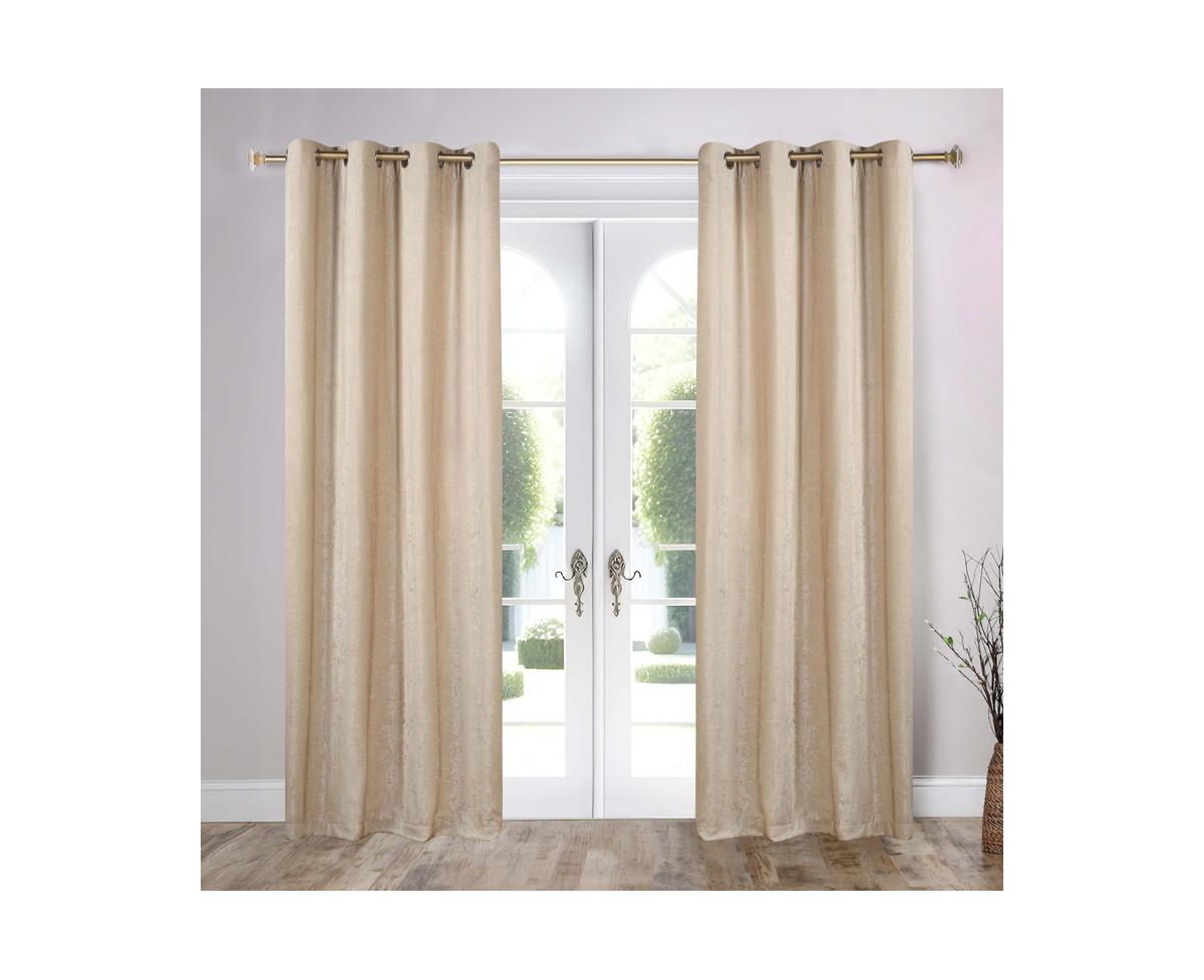 Superior Noor Chenille Semi-Blackout Machine Washable Curtains, Set of 2 Panels