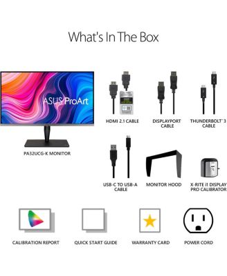 ProArt Display PA32UCG-K 32" 16:9 4K Ultra HD 120Hz HDR IPS LED Monitor, Built-In Speakers