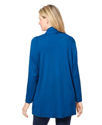 Plus Size 2-Fer Cardigan & Attached Lace Tunic
