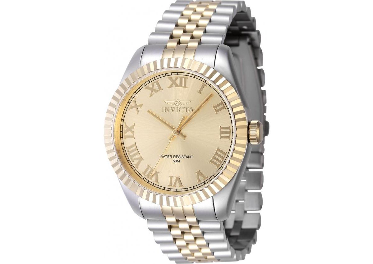 Мужские специальные кварцевые часы с золотым циферблатом и 3 стрелками 47404