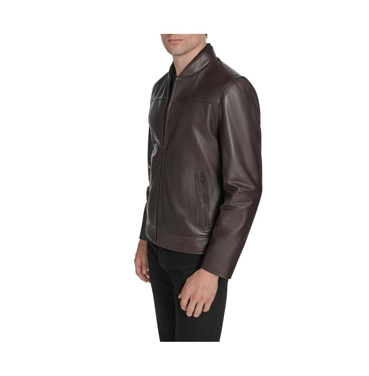 Andrew Marc Black Label Men's Weston Leather Jacket In Brown
