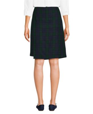 Women's Plaid A Line Tab Skort Top of Knee