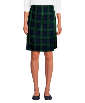 Women's Plaid A Line Tab Skort Top of Knee