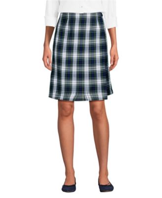Women's Plaid A Line Tab Skort Top of Knee