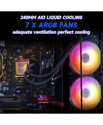 Prebuilt Gaming PC - Radeon RX 7650GRE 8G, Ryzen 5 9600X, 16GB DDR5, 1TB SSD, Win 11 - Ready for 1080p Ultra Gaming (Liquid Cooled)