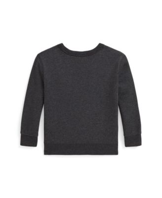 Toddler and Little Boys Polo Bear Heathered Fleece Sweatshirt