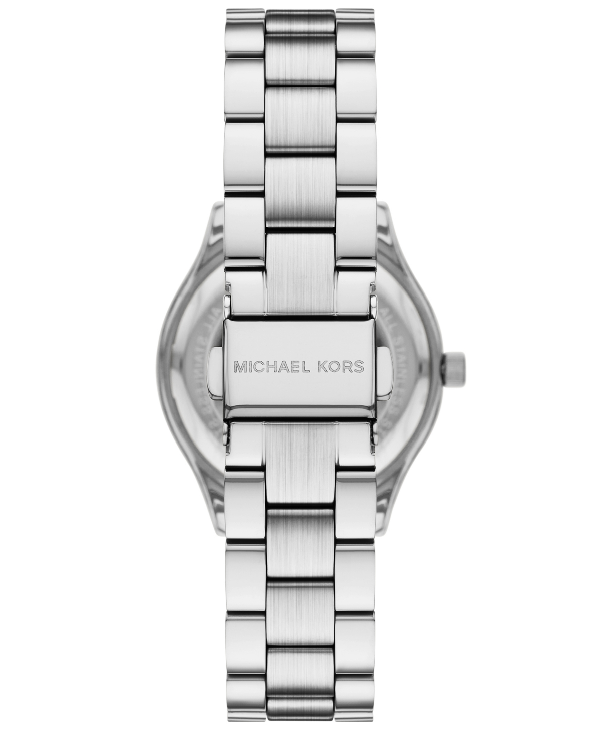 Michael Kors Women'sâ Slim Runway Three-hand Silver-tone Stainless Steel Watch And Jewelry Set, 32mm In Metallic