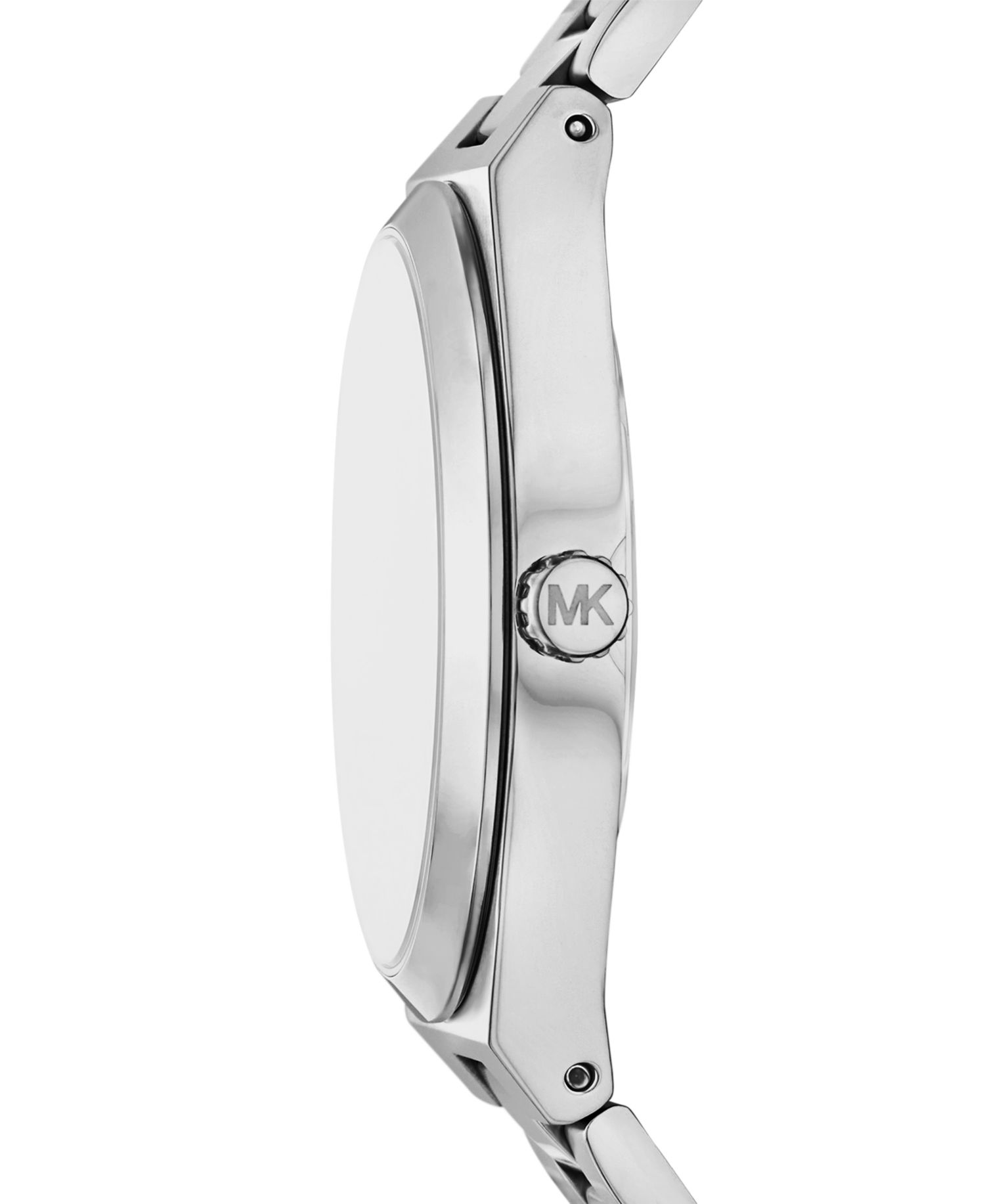 Men's Lennox Three-Hand Silver-Tone Stainless Steel Watch, 43mm