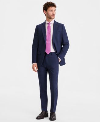 Men's Modern-Fit Blue Brown Suit Separates 