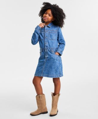 Tommy Hilfiger - Girls 4-16 Cotton Denim Shirtdress