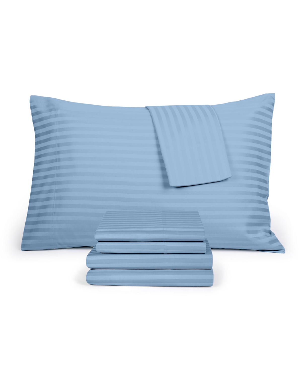 Fairfield Square Collection Brookline 1400 Thread Count 6 Pc. Sheet Set, California King, Exclusively At Macy's In Blue