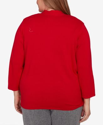 Plus Size Jet Setter Geometric Inner Two In One Sweater