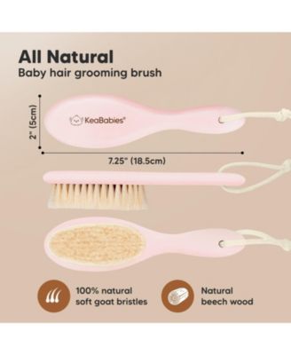 Baby Hair Brush, Oval Cradle Cap Brush, Soft Baby Brush for Infant, Newborn Hairbrush for Girls, Boys, Baby Scalp Brush