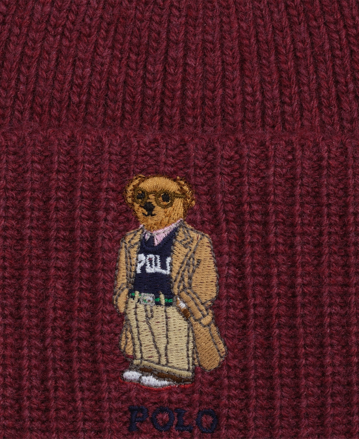 Polo Ralph Lauren Men's Polo Bear Beanie In Burgundy