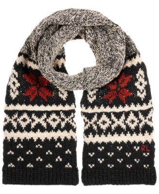 Men's Holiday Pattern Cable Scarf