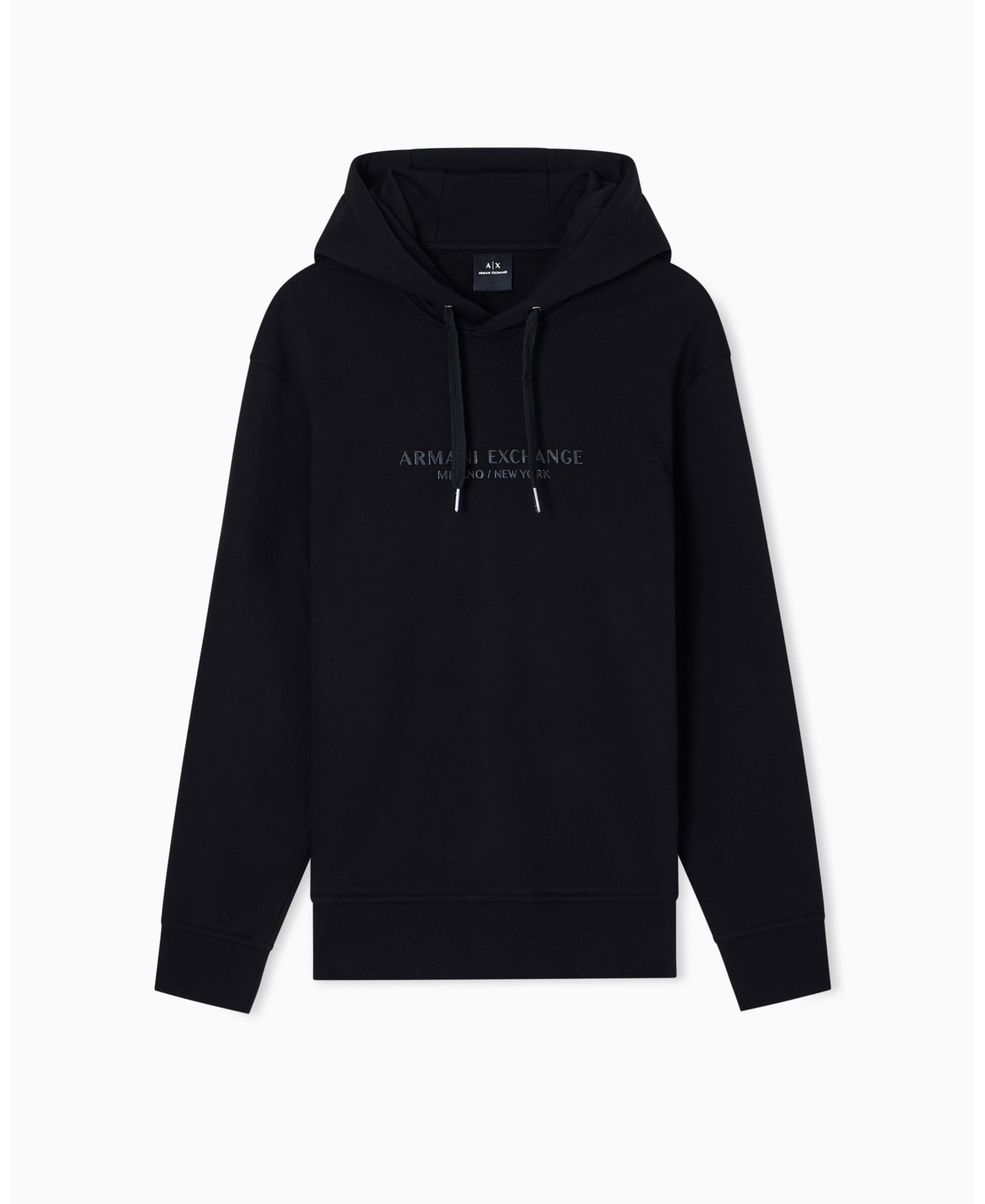 Мужское худи A|X Armani Exchange Milan NY Logo, цвет: Чёрный — фото 5