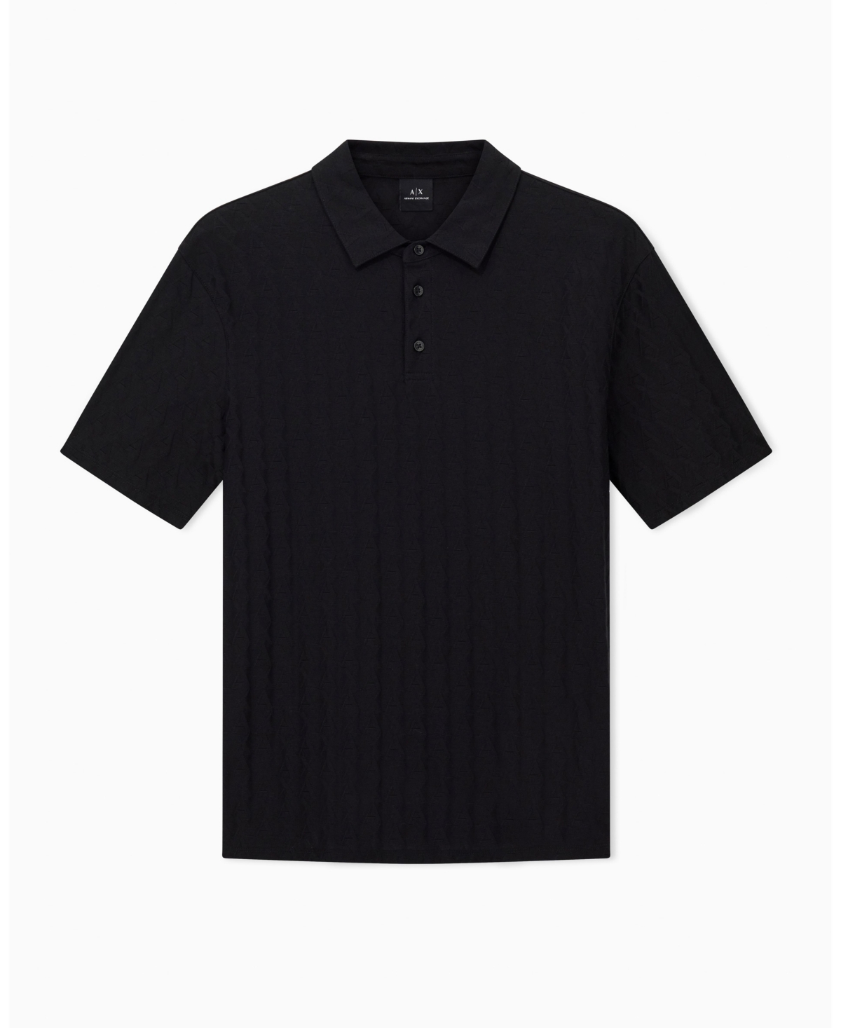 A|X Armani Exchange Men's Short Sleeve Mercerized Cotton Jacquard Polo Shirt