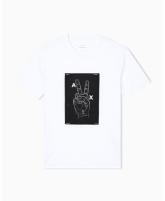 Men's Night Lab Peace Sign Embellished T-Shirt