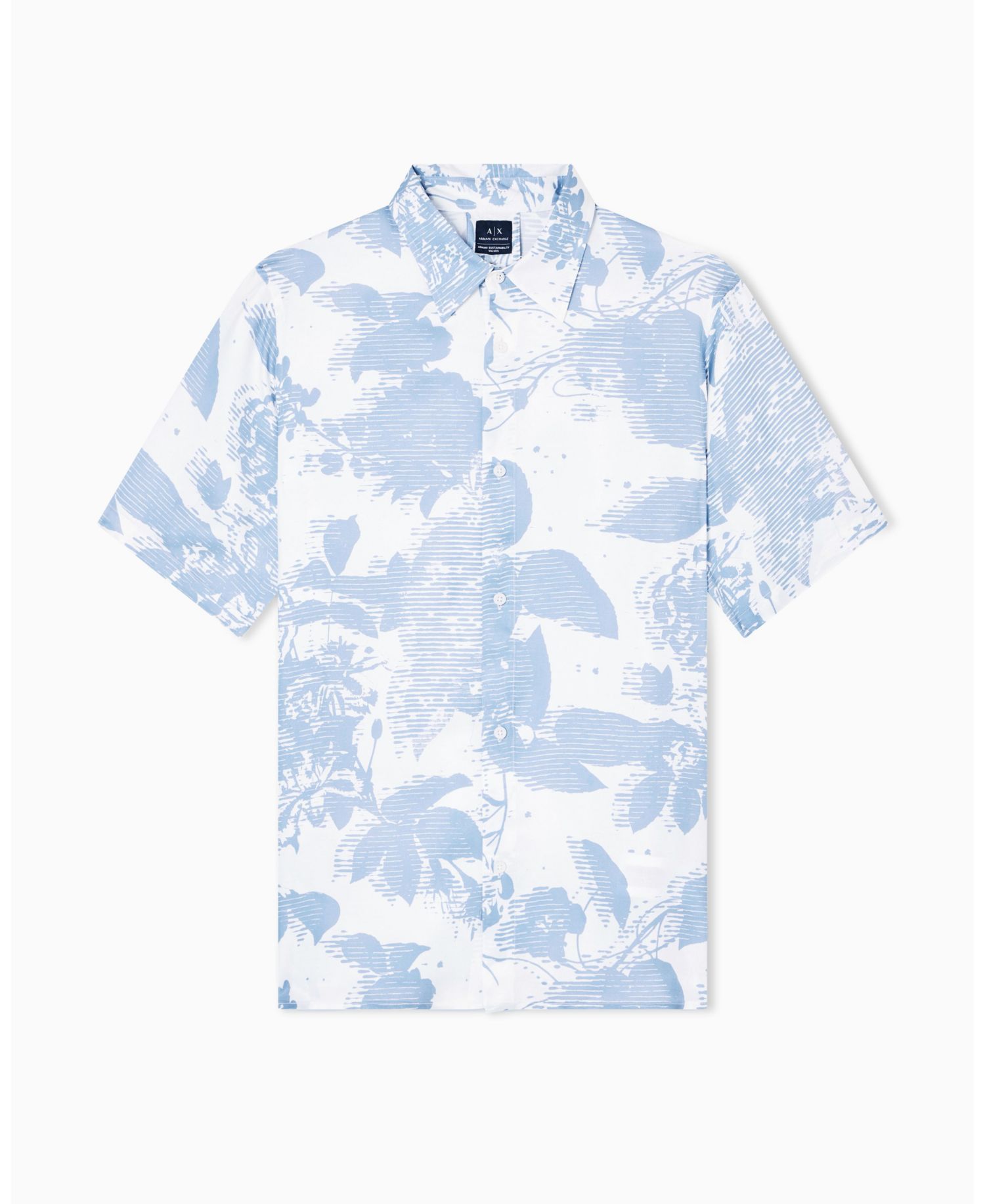 Men's Short Sleeve Viscose Print Woven Shirt