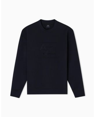 Men's Tonal Grid Box Crewneck Sweatshirt