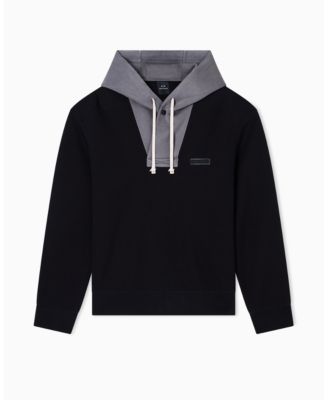 Men's Cozy Lab Color Block Pique Hoodie Sweatshirt