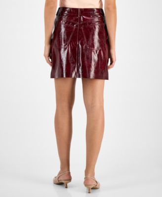 Women's Patent Faux-Leather Mini Skirt