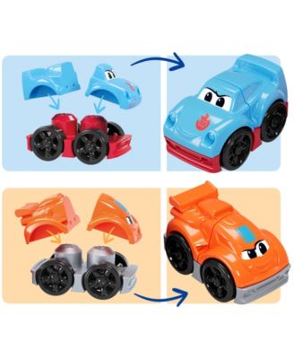 First Builders Build and Race Rig Toy Blocks, 19 Pieces