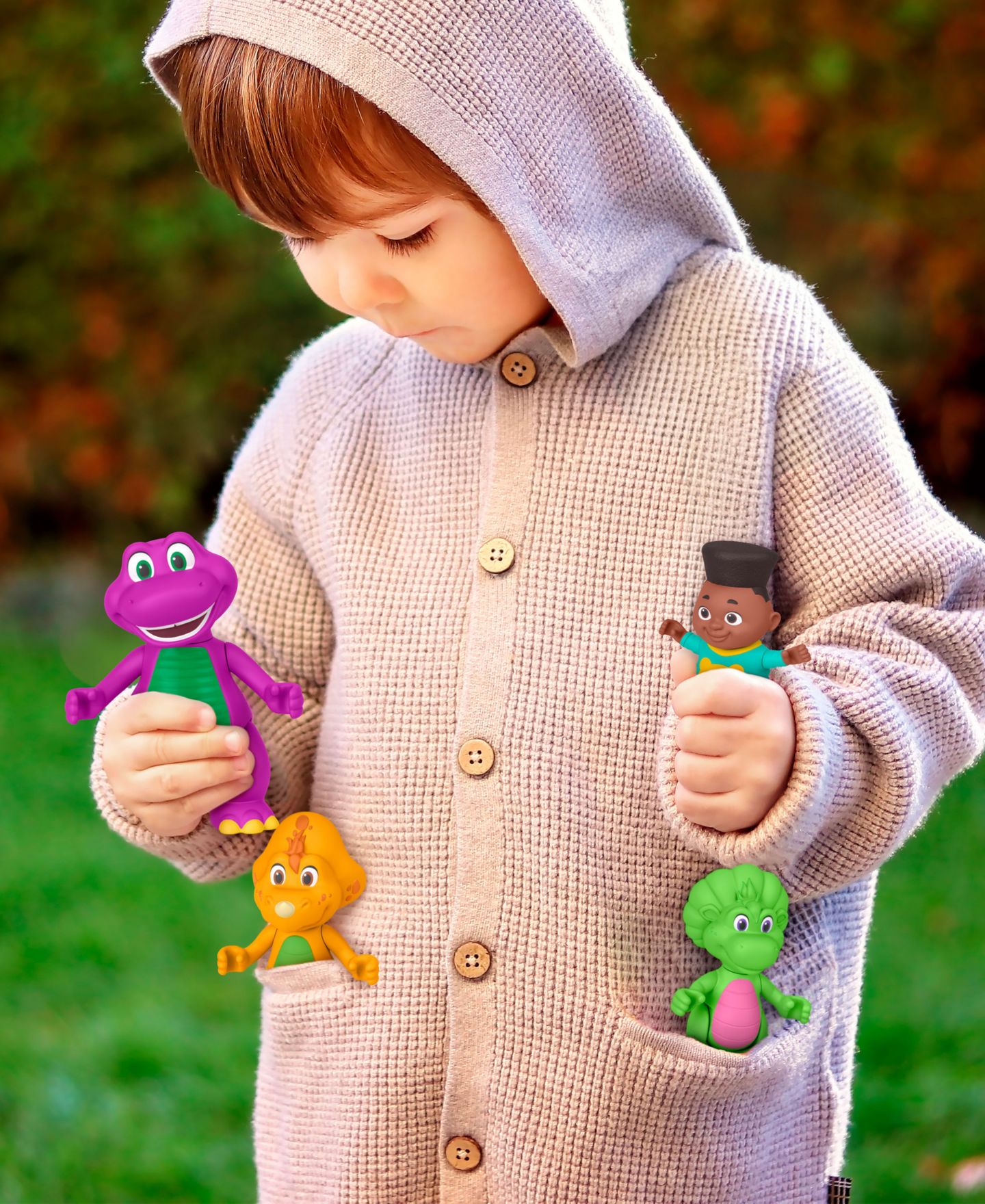 Детские фигурки Barney Hey Friends Poseable 4-Pack Action Figures, Ages 3+ — фото 4