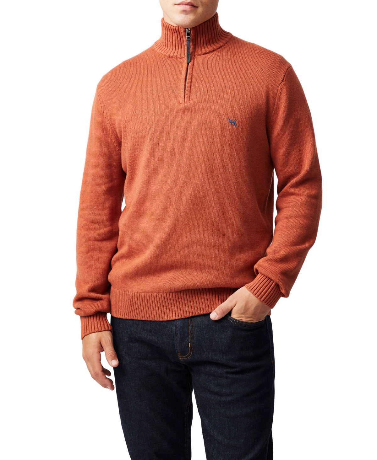 Rodd & Gunn Men's Merrick Bay Quarter-zip Sweater In Brown