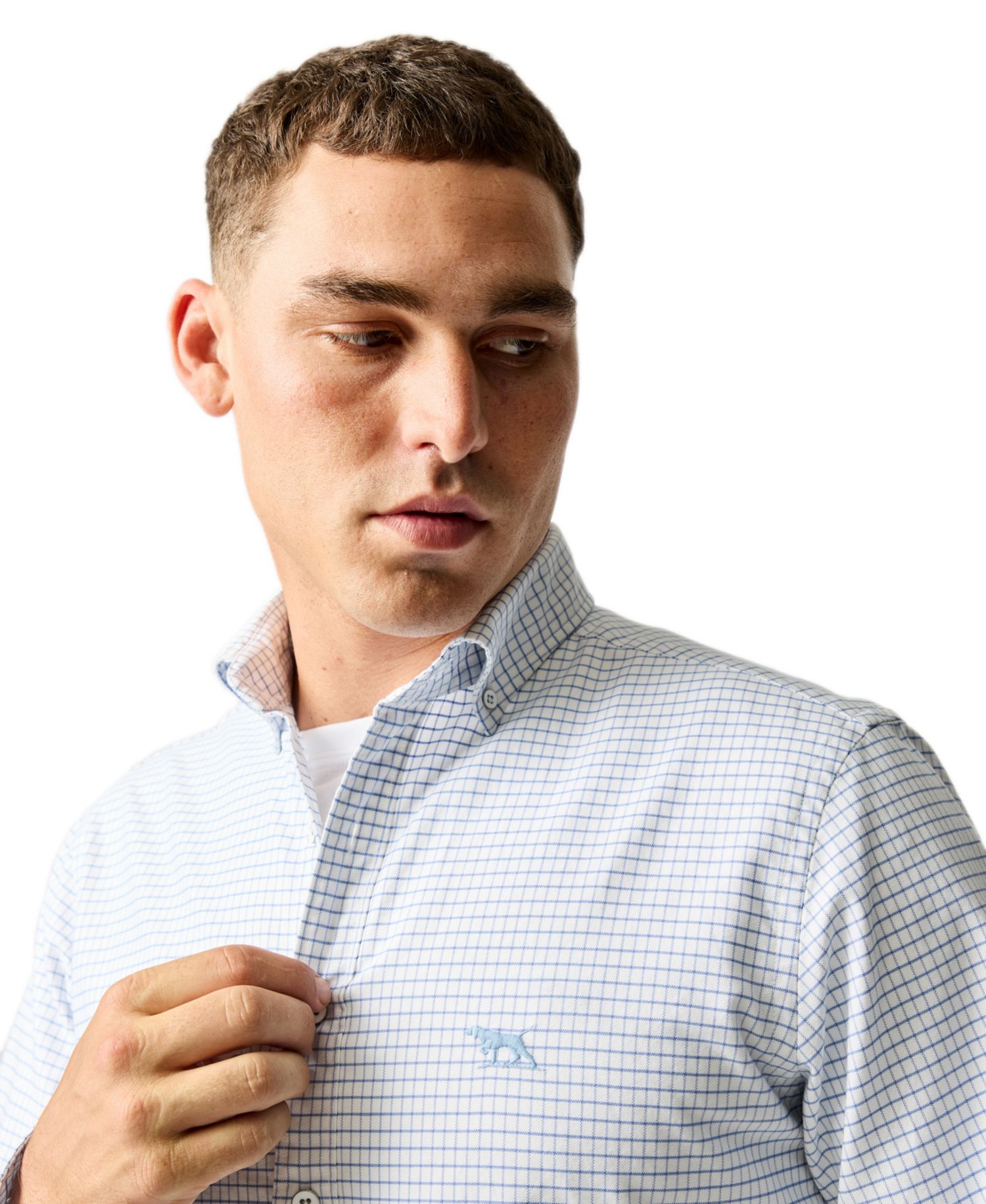 Men's Oxford Riverhead Check Sports Fit Cotton Shirt