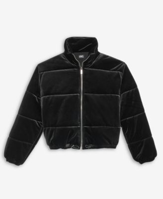 Women's Cropped Velvet Puffer Jacket, Macy's Exclusive