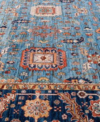 Adorn Hand Woven Rugs Serapi M0103 76 Rug Collection In Blue