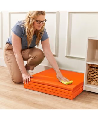 SoftZone Play Patch Activity Mat Squares, Orange, 4-Pack