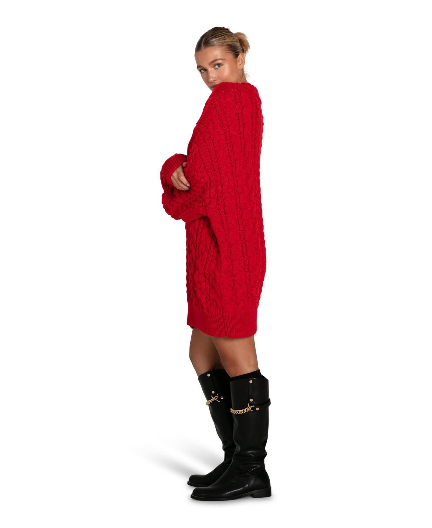 Belle & Bloom Women's Still The One Chunky Oversize Knit, цвет: Красный — фото 6