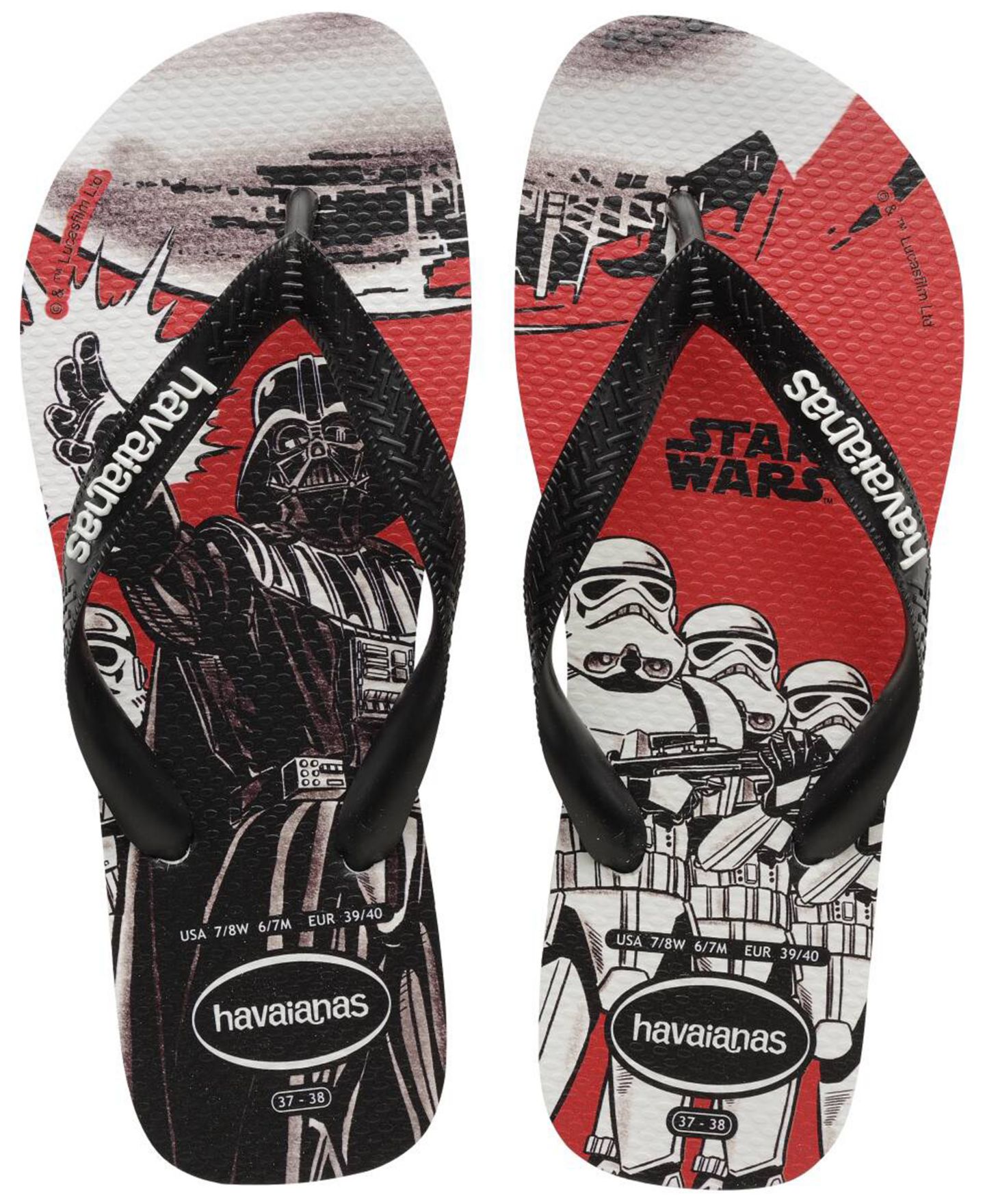 Мужские сандалии Havaianas Star Wars Sandal, цвет: Белый / Чёрный — фото 5