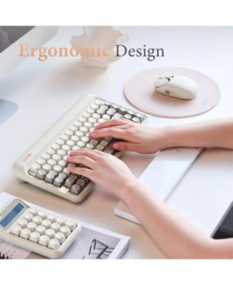 Marble Palm Rest for Computer Keyboard, Ergonomic Design Wrist Rest for Typing Pain Relief, Desk Pads Support Hand and Arm, Stain Resistant