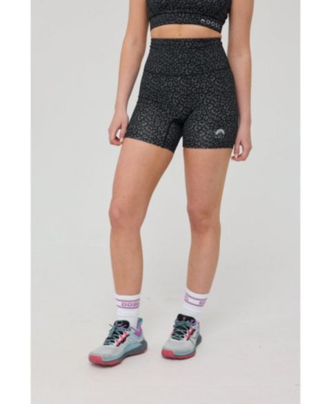 Женские шорты OOSC Infinite High Waisted Shorts - Black Leopard, цвет: Чёрный леопардовый