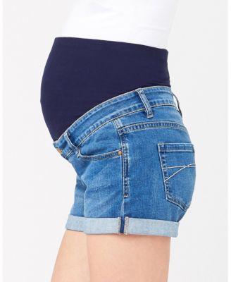 Maternity Denim Shorty Shorts