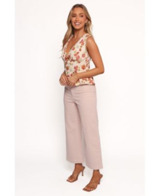 Women's Gemma Cropped Wide Leg Jeans - Sepia Rose