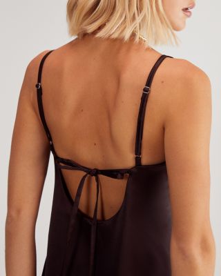 Women's Satin Square Neck Maxi Slip Dress