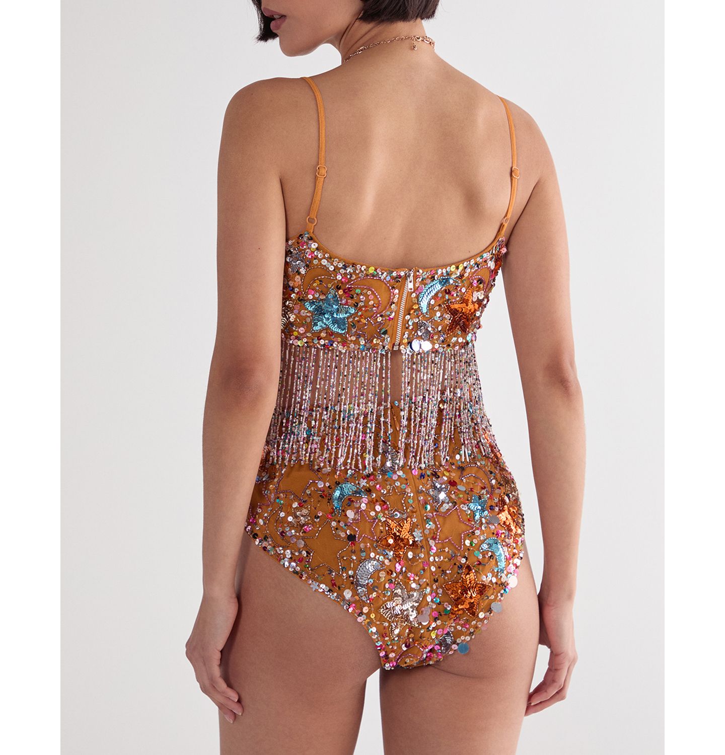 Женские шорты Nasty Gal Star Embellished Tassel Booty, цвет: Оранжевый — фото 8