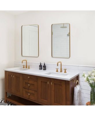 Plastic Medicine Cabinet with Beveled Edge Mirror Door and Round Corner Metal Frame, Surface or Recessed Mount Options