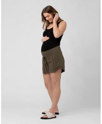 Izzy Button Down Rib Tank in Black - Stylish Nursing Top for Women