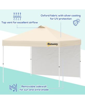10' Pop-Up Foldable Gazebo with Roller Bag Sidewall