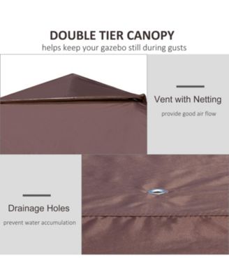 12' x 12' Pop Up Canopy with Mesh Sidewall Netting,