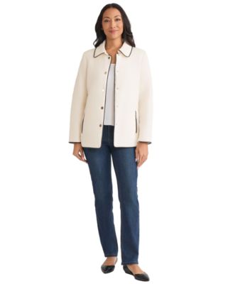 Women's Quilted Snap Front Long Sleeve Jacket